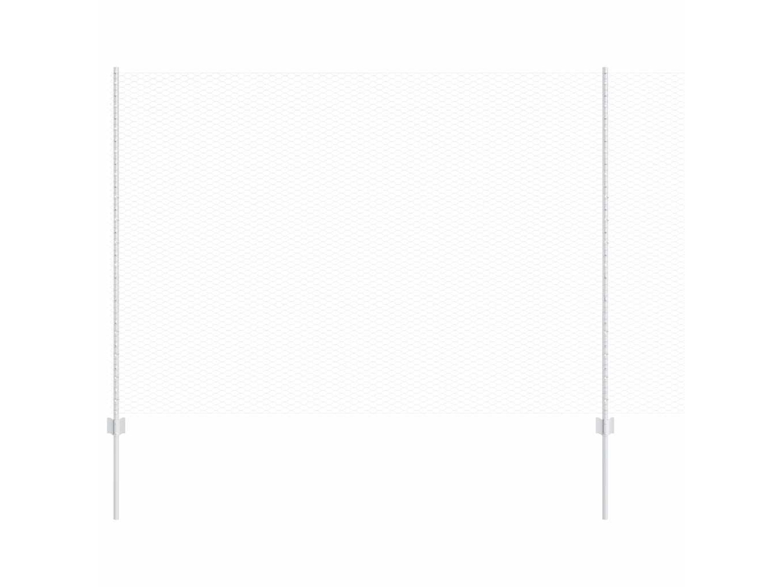Conjunto 1 Painel De Cerca Vidaxl Prateado Aço (50 X 1,6 M)