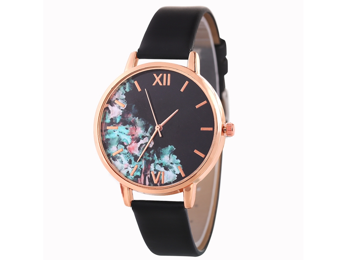 Relógio de Pulso Feminino Analógico de Quartzo com Display Redondo Estilo Moderno