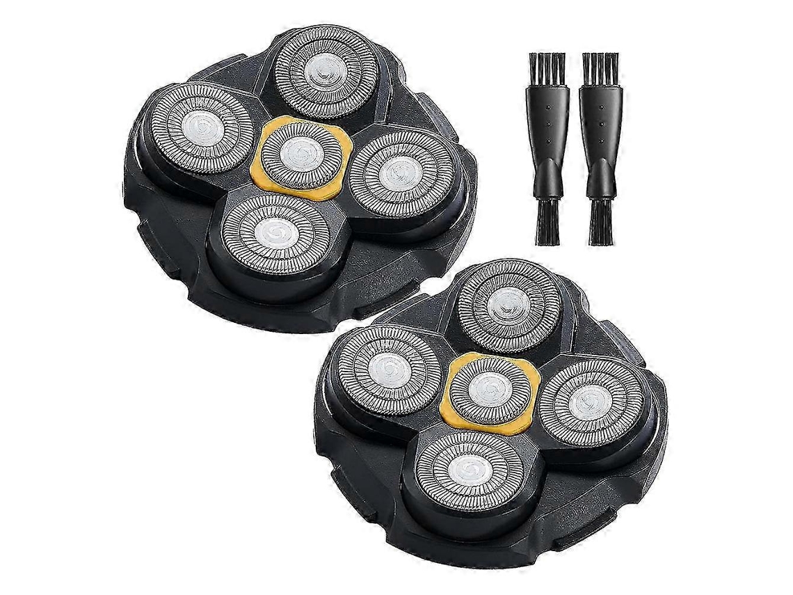 2 Cabecas De Reposicao Para Barbeador + 2 Escovas De Limpeza, Compativeis Com Microtouch Titanium