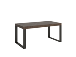 Mesa Extensível 200/460x90 Cm Tecno Nogueira Com Pés Antracite Itamoby