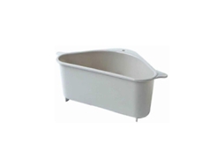 Escorredor Triangular Para Pia, Escorredor De Frutas E Legumes, Suporte Esponja, Cesto Com Ventosa, Filtro Cinza. -aquaforge