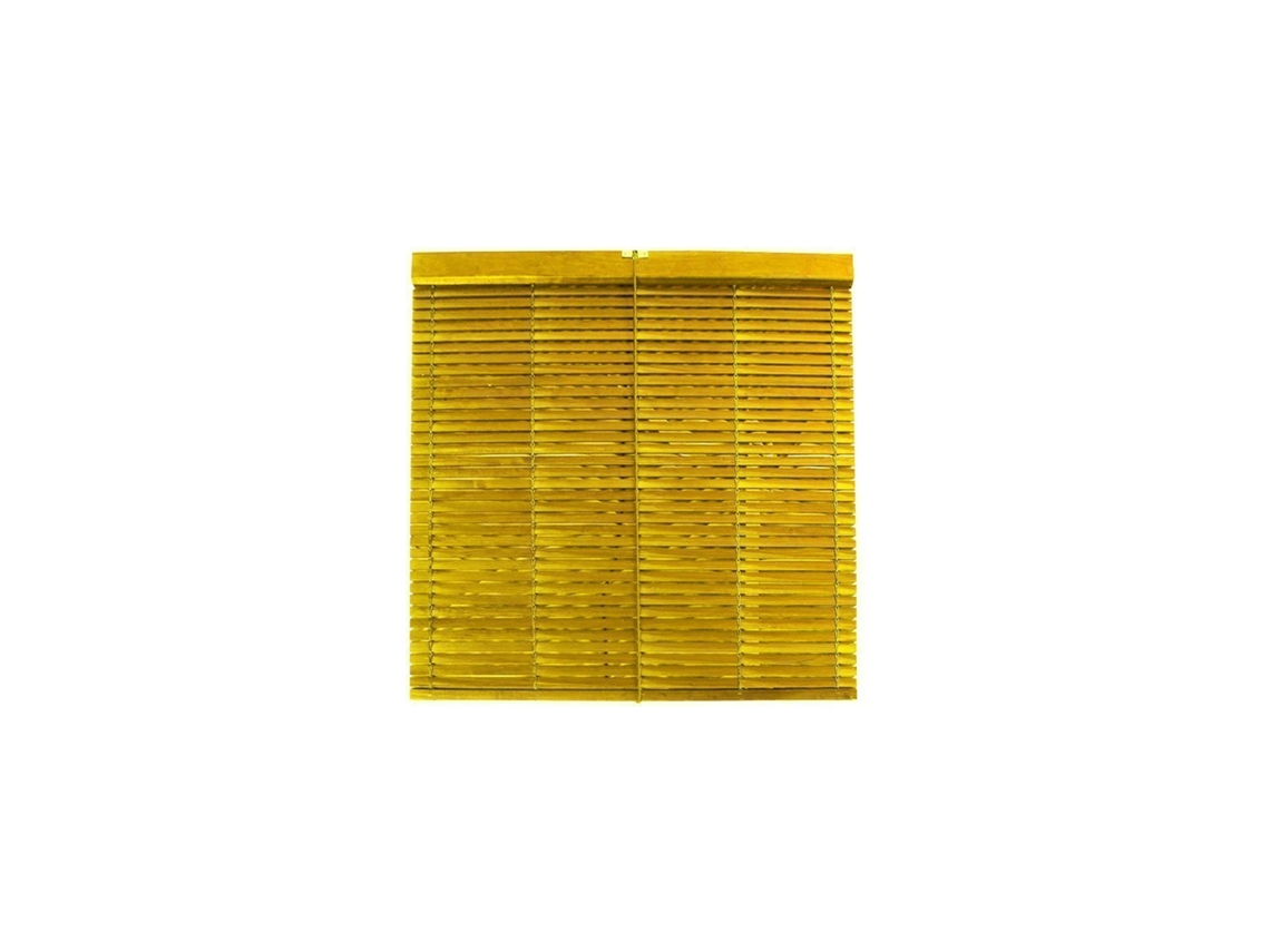 Persiana De Madera Alicantina Con Polea Metálica - Estor Enrollable Para Ventanas, Puertas, Salón Amarillo (barnizada) 115 X 200 Cm