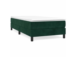 Estrutura de Cama com Molas Veludo Verde Escuro MAISON EXCLUSIVE (100x200 cm)