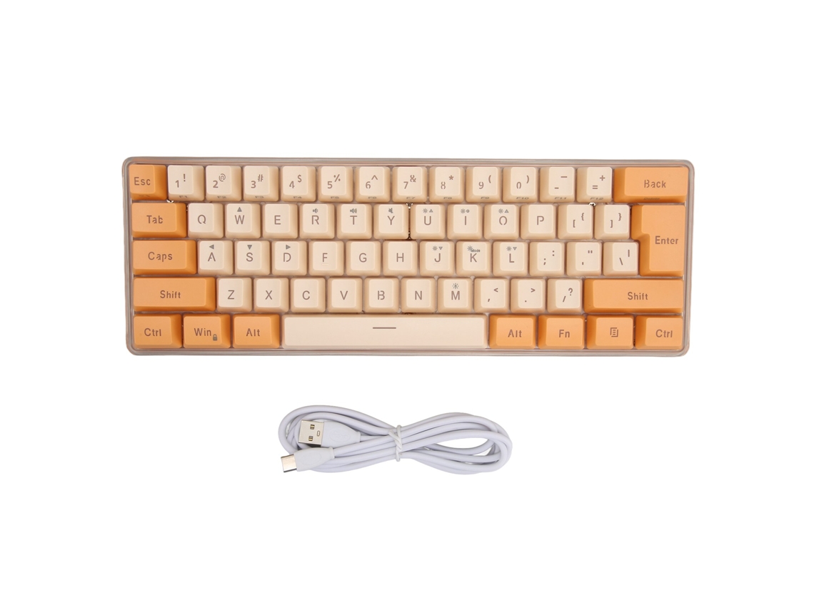 Teclado Mecânico De Jogos Rgb Com 61 Teclas Usb