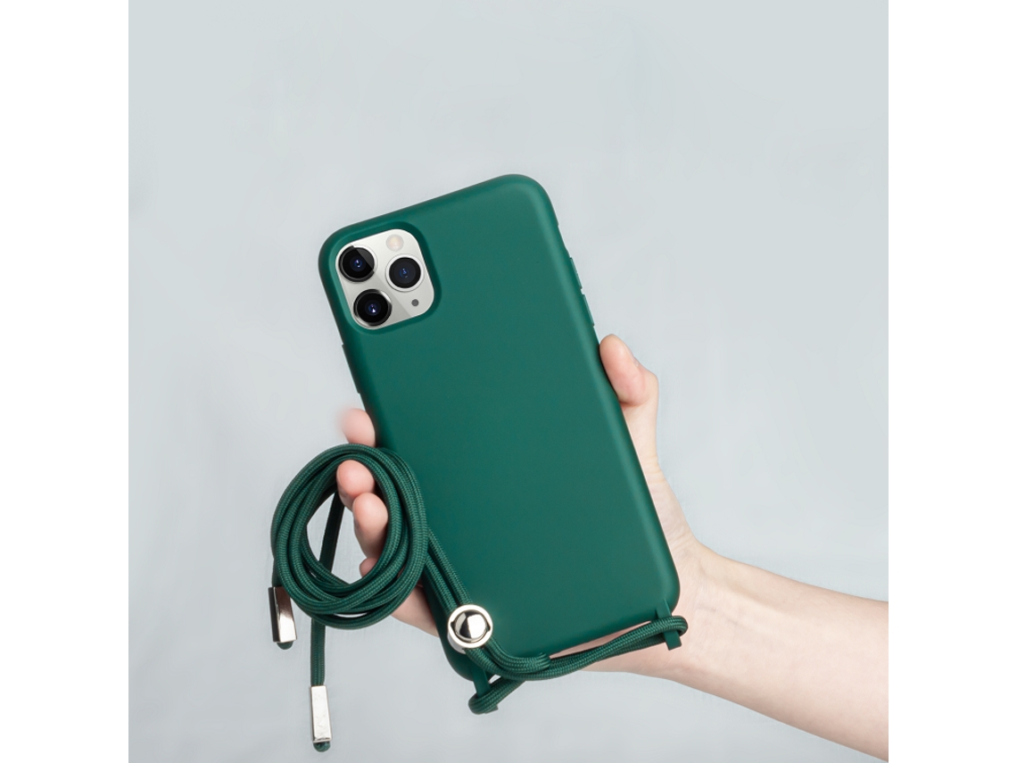 Capa De Borracha Para Smartphone Qu-crossbody, Colar Com Concha De Tpu, Capa Para Celular Compatível Com Iphone 14, 13, 12, 11 Pro Max, Cordão Para Ce