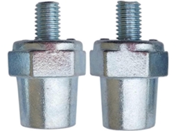 2 conectores de terminal de bateria universal, positivo e negativo, resistente à corrosão, prata, 17/19mm, 15/17mm