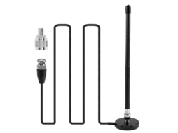 Antena Cb 27mhz Tipo Chicote Flexível Com Base Magnética E Conector Bnc Pl259 Para Antena Cobra