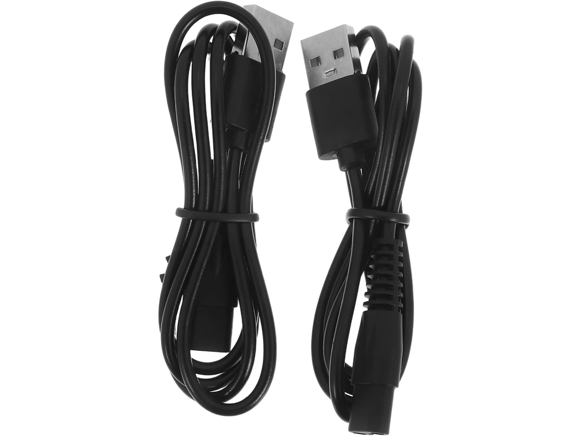 Cabo De Carregamento Usb Para Barbeador E Aparador Elétrico, Cabo Com Interface Em Formato De 8, Conjunto De 2