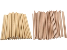 100 Set Pièces Natural Wood Hexagonal Round Design Smooth Writing Sketching Shading Students Artists