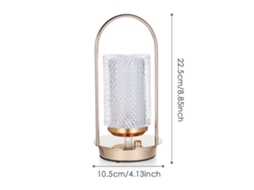 Lâmpada de Mesa Noite Portátil Cristal Acrílico Dimmer | S/MARCA