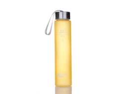 Garrafa de Água Esportiva Portátil de 280 Ml, Resistente a Altas Temperaturas, Transparente Fosca e À Prova de Vazamentos. MDUG (amarela)
