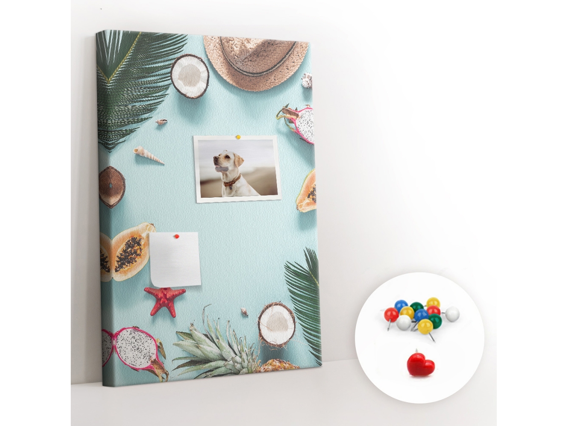 Lousa De Cortiça Composição De Verão Para O Escritório Espelharte (40x60 Cm)
