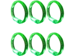 6 Pulseiras Luminosas Coloridas Para Festa, De Plástico Luminosas,