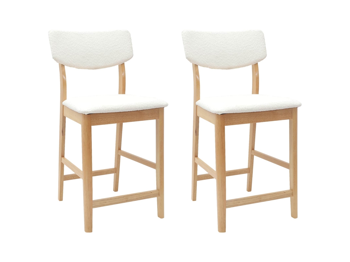 Conjunto 2 Assentos De Jantar Vidaxl Castanho Madeira De Seringueira Maciça (48 X 49 X 95 Cm)