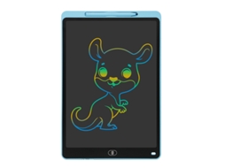 Quadro Lcd Colorido 16 Polegadas Azul Claro, Ecrã Grande Com Traços Arco-íris Para Desenho Infantil E Escritório