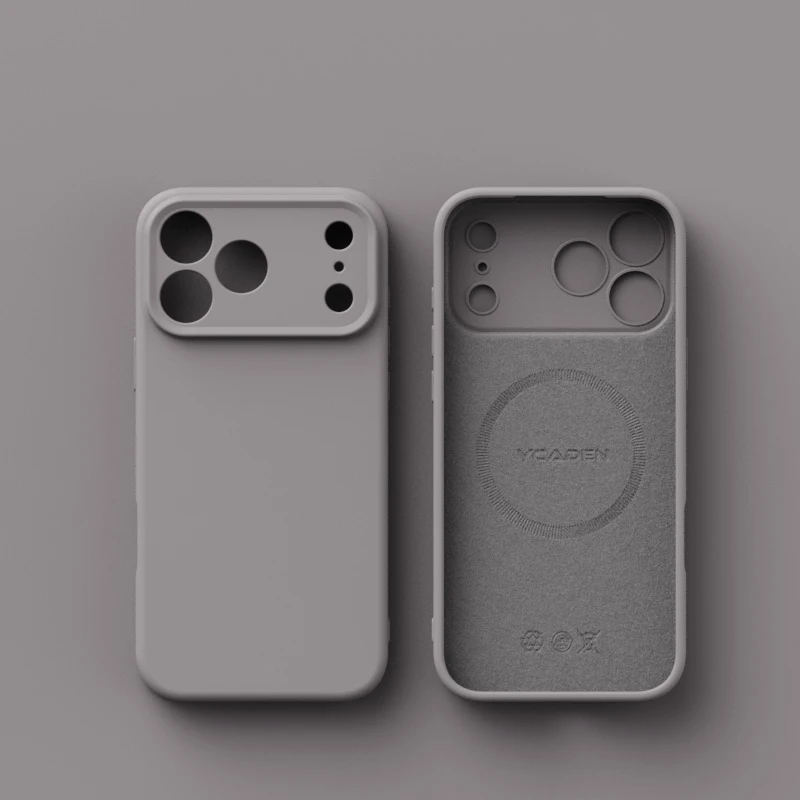 Capa Protetora Magnética De Silicone Líquido (pebble Lime 16promax), Fosca.