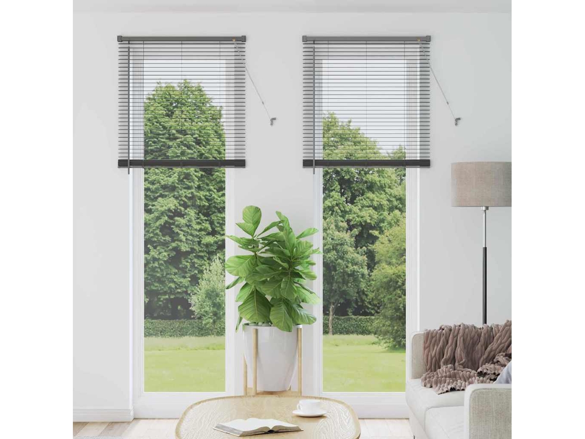 Vidaxl Persianas Venecianas Cinzento-escuro 220 X 75 Cm Alumínio