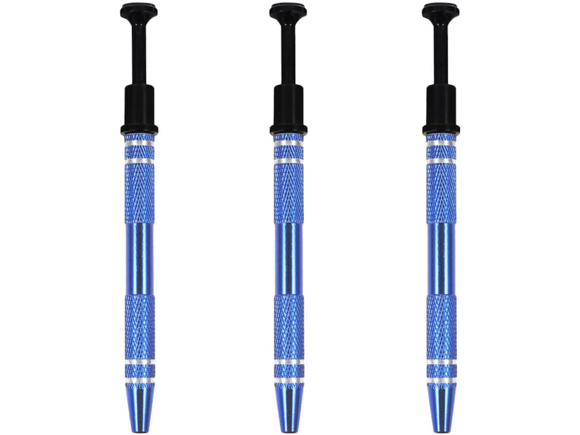 Kit De 3 Peças Para Extração Circuitos Integrados, Ferramenta Pinça Azul Componentes