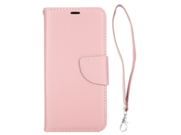 Capa de Couro Flip LAXISCREED para Iphone 12 Pro Ouro Rosa