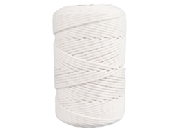 Cordão De Algodão Para Macramê Branco De 4 Mm E 20 Metros Para Pendurar Na Parede, Pendurar Plantas, Artesanato E Tricô Slowmoose