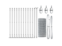 Conjunto 1 Cerca Externa Vidaxl Prateado Aço (25 X 0,6 M)