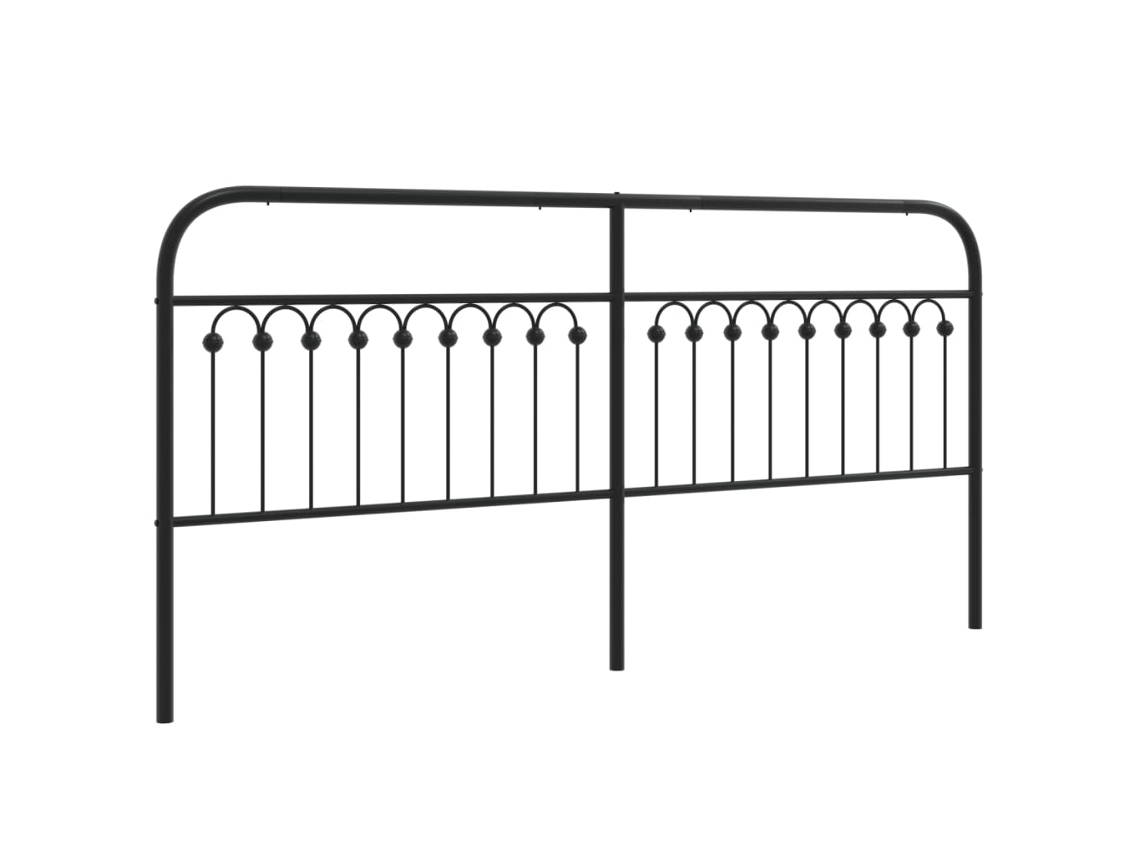 Headboard, Headboards Vidaxl Preto Aço (200 Cm)