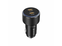 Carregador Auto SWISSTEN  50W com 2x USB-C PD - 1x USB-C 30W -  1x USB-C 20W