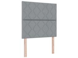 Conjunto 1 Cabeceira Estofada Vidaxl Cinzento-claro Tecido (100 Cm)