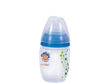Mamadeira Mebby em polipropileno sem bisfenol A - Azul - 160 ml