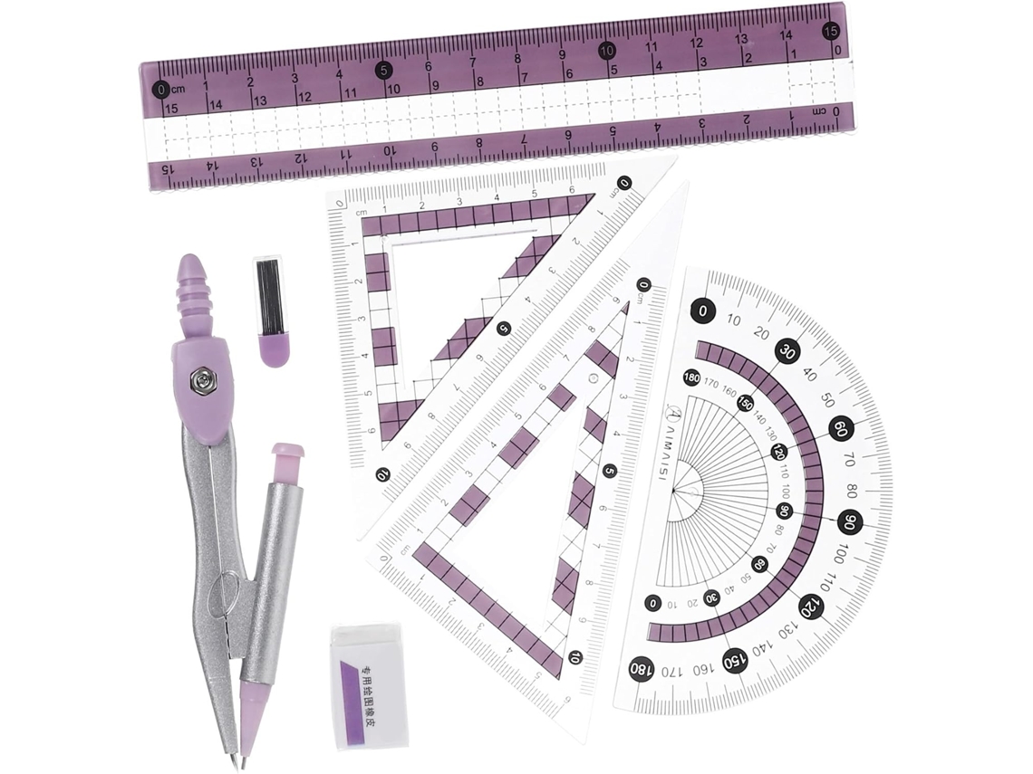 Kit De Desenho Ganazono Para Estudantes, Régua Triangular De Plástico