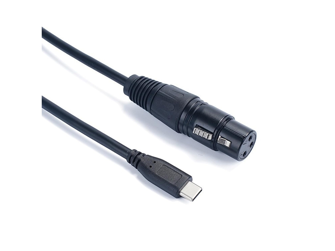 Cabo Balanceado Ac 3pin Xlrs Usb Estéreo Macho Para 3 Pinos Fêmea