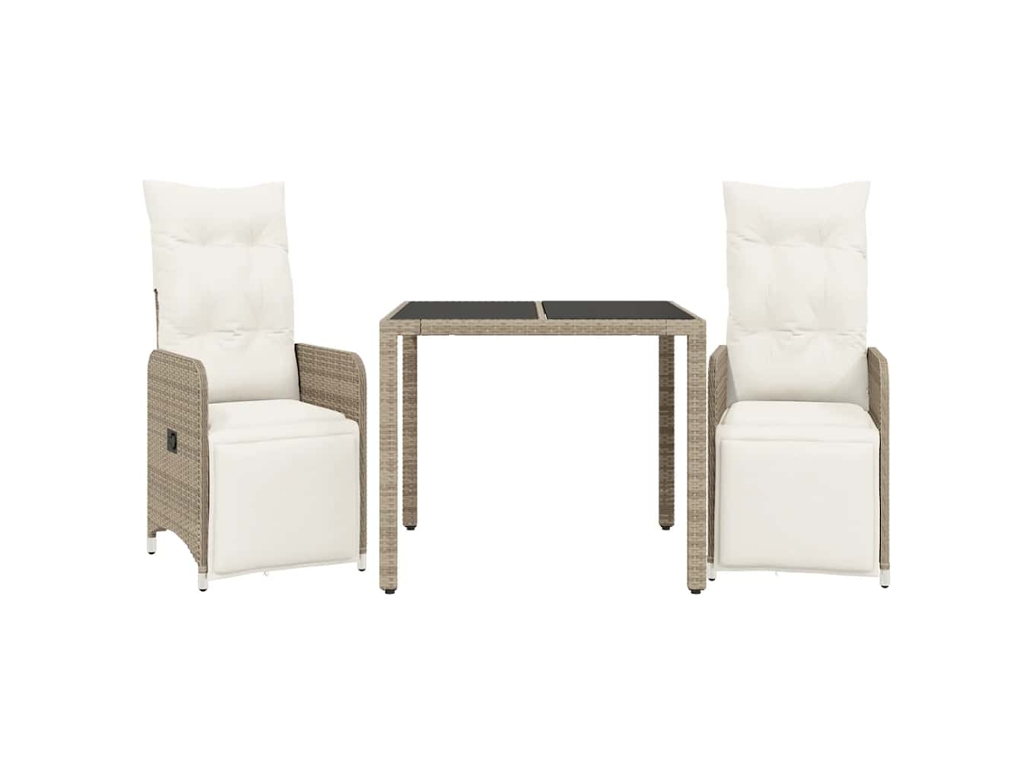 Bistro Set, Bistro Sets Vidaxl Marrom Rattan / Vime (90 X 90 X 75 Cm)