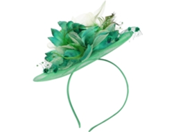 Nuobesty Mini Chapéu Fascinator Verde De Tule E Penas, Acessório De Cabeça Elegante Com Presilha