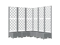 Vaso de jardim VIDAXL Cinzeto Polipropileno (120x120x121,5 cm)