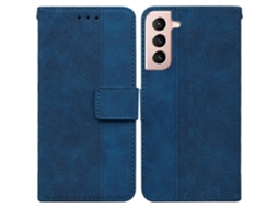 Capa De Couro Com Relevo Geométrico Para Samsung Galaxy S22 5g