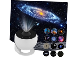 Projetor White Star para Quarto com 12 Discos de Filme, Lua e Padrões Lunares. SFUSHOS