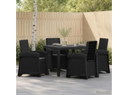 Vidaxl Conjunto De Jantar Para Jardim 5 Unid. Antracite Pp
