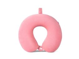 Travesseiro Cervical Portátil em Espuma Viscoelástica Formato U para Viagens, com Suporte Cervical, Rosa AQUAFORGE