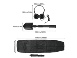 Acessórios para detector de metal YURU: fones de ouvido, pá dobrável e mochila para escavação na praia