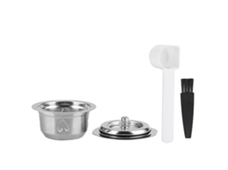 Kit Cápsula de Café Reutilizável de Aço Inoxidável 230ml compatível com Vertuo Plus e Delonghi | S/MARCA