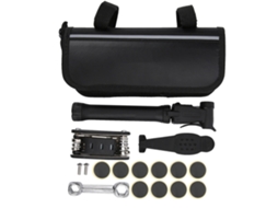 KIT de reparo de bicicleta com bomba mini 16 em 1, remendos sem cola e chave de alavanca | S/MARCA