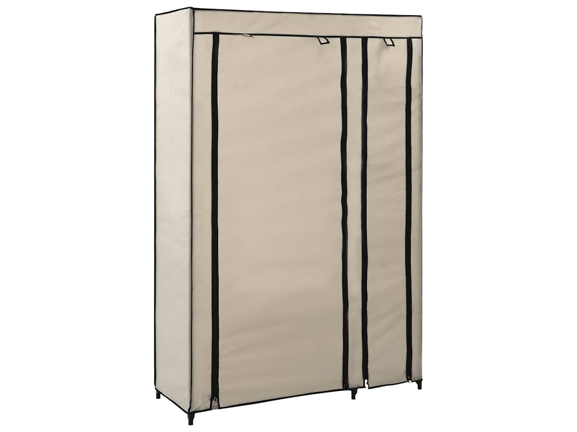 Vidaxl Roupeiro Dobrável 110x45x175 Cm Tecido Creme