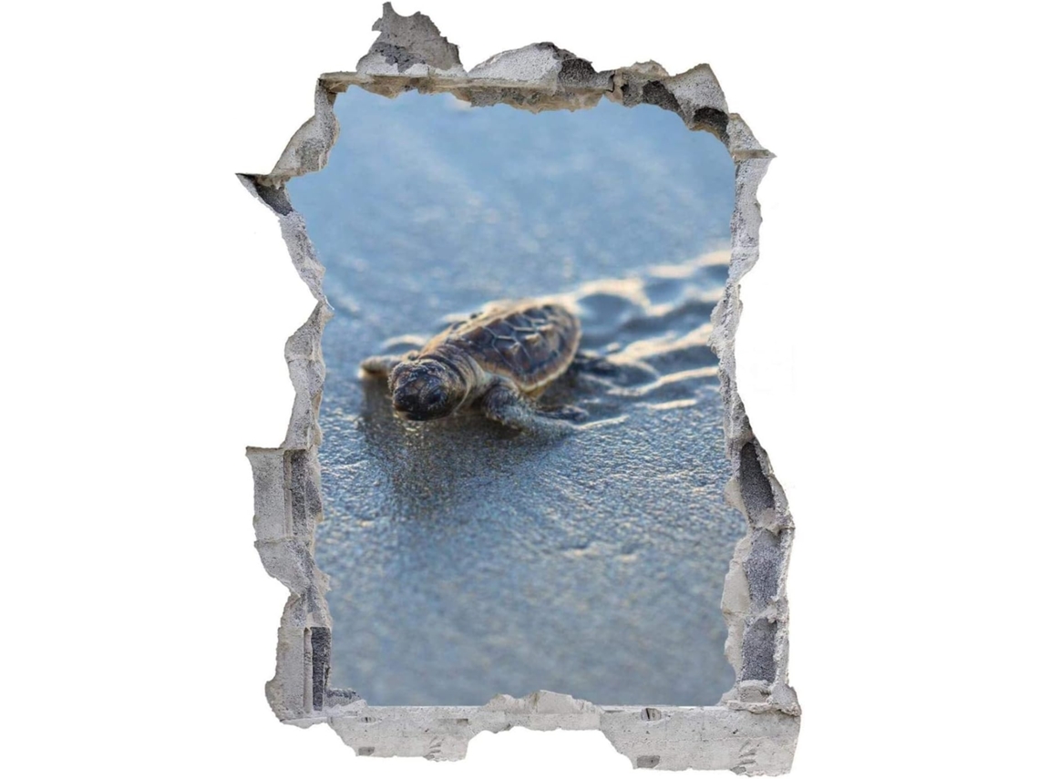 Adesivos Murais Turtle Sea Beach Adesivo Mural Para Salão De Beleza Quarto Cozinha Escritório Adulto Criança 80x120cm