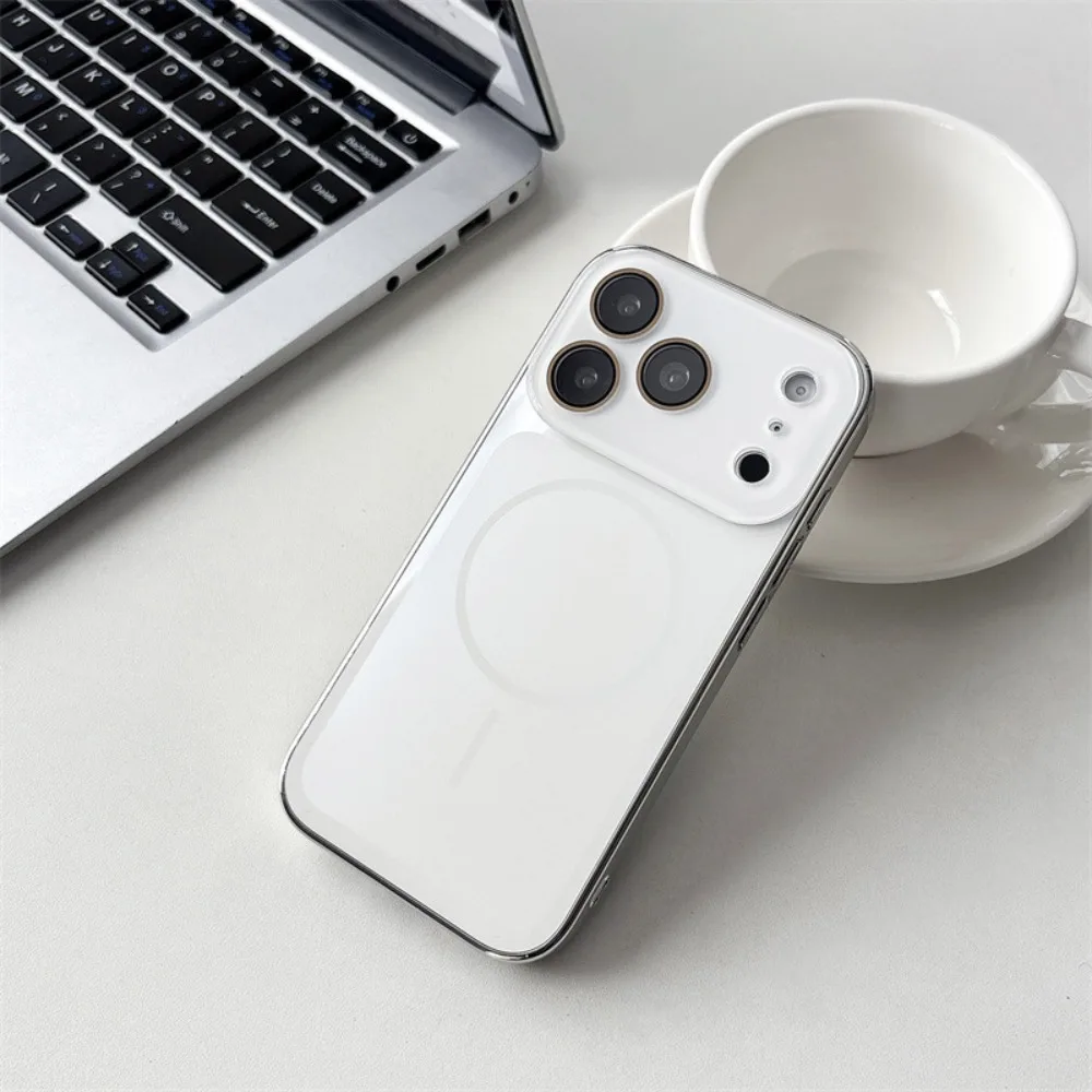 (iphone 13, Branco) Capa Protetora Magnética Magsafe Para Iphone, Compatível Com Carregamento Sem Fio.