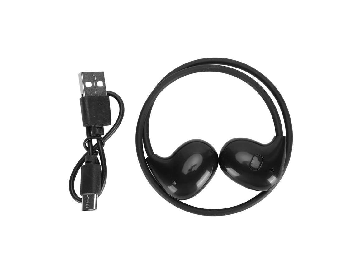 Mali fones de Ouvido Sem Fio Bluetooth V5.3 Edr de Condução Aérea Open Ear para Corrida Treino Ciclismo Preto