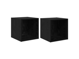 Conjunto de Armário de Parede 2 Pcs Carvalho Preto 37x37x37 cm MAISON EXCLUSIVE