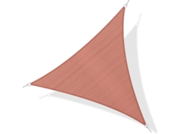 Vela de sombra triangular 4x4x4 m, hdpe, uv resistente, vermelha ORBITRA COMMERCE