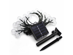 Luzes de Fita Solar 16.4ft 20 Leds À Prova D'água com 8 Modos para Jardim e Decoração | S/MARCA