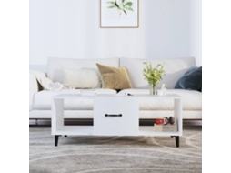 Vidaxl Mesa De Centro 102x50x40 Cm Madeira Processada Branco