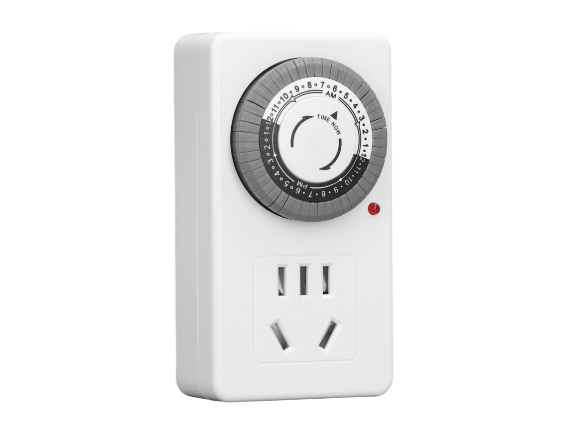 Enchufe com Temporizador Mecânico 24 Horas para PC e interior AC S/MARCA